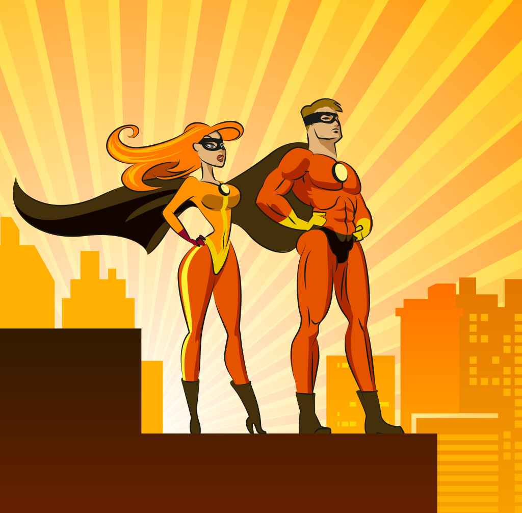 Super Heroes - Male and Female.